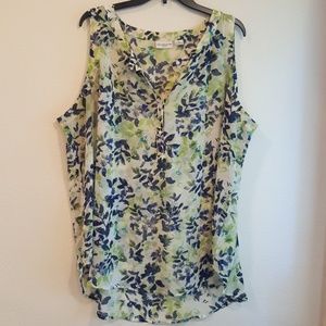 Liz Claiborne sleeveless blouse 2X - green